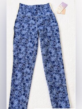 JOYLAB Blue Floral High Rise Leggings XXS Pilates Yoga Aesthetic